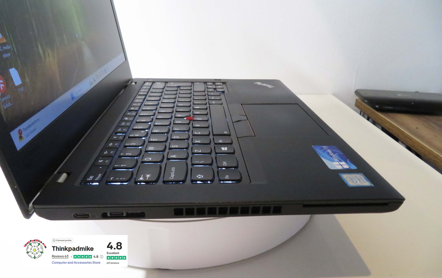 Lenovo ThinkPad T480 i7 8550U 32GB RAM 2 x256GB SSDs IPS SCREEN B\L KB (1197)