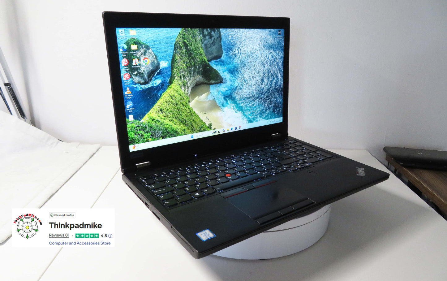 Lenovo ThinkPad P52 i7 *6 CORE* 8850H 2.6Ghz 32GB RAM 512GB SSD IPS B\L KB NVIDIA P1000 (1313)