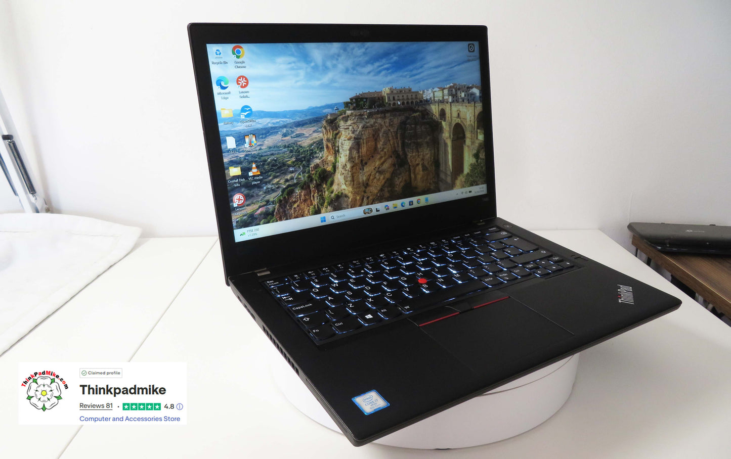 Lenovo ThinkPad T480 i7 8650U 16GB RAM 256GB SSD IPS SCREEN B\L KB (1321)