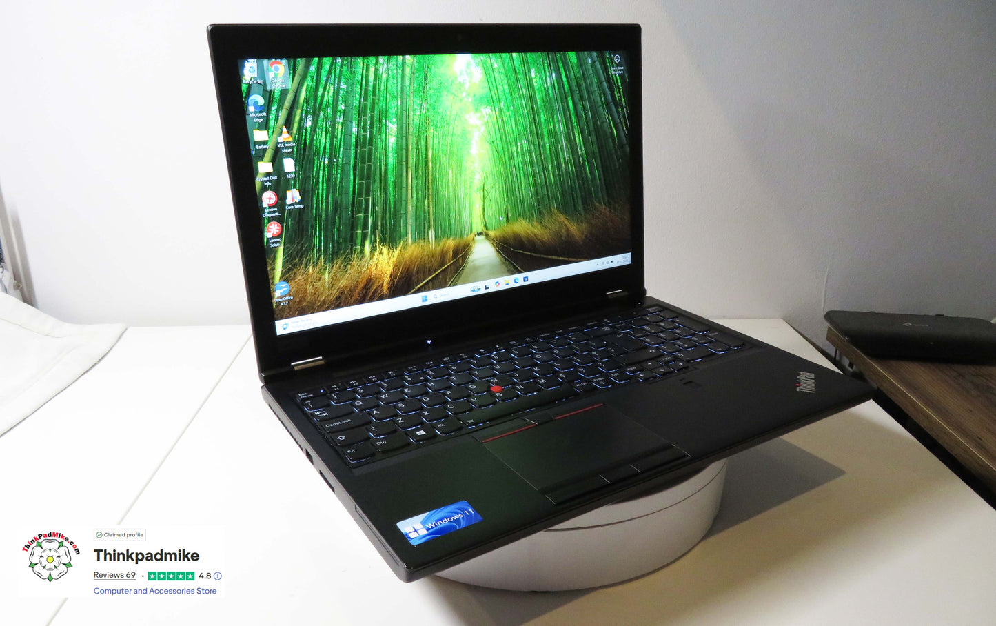 Lenovo ThinkPad P52 i7 *6 CORE* 8850H 2.6Ghz 64GB RAM 512GB IPS B\L KB NVIDIA P2000 (1239)