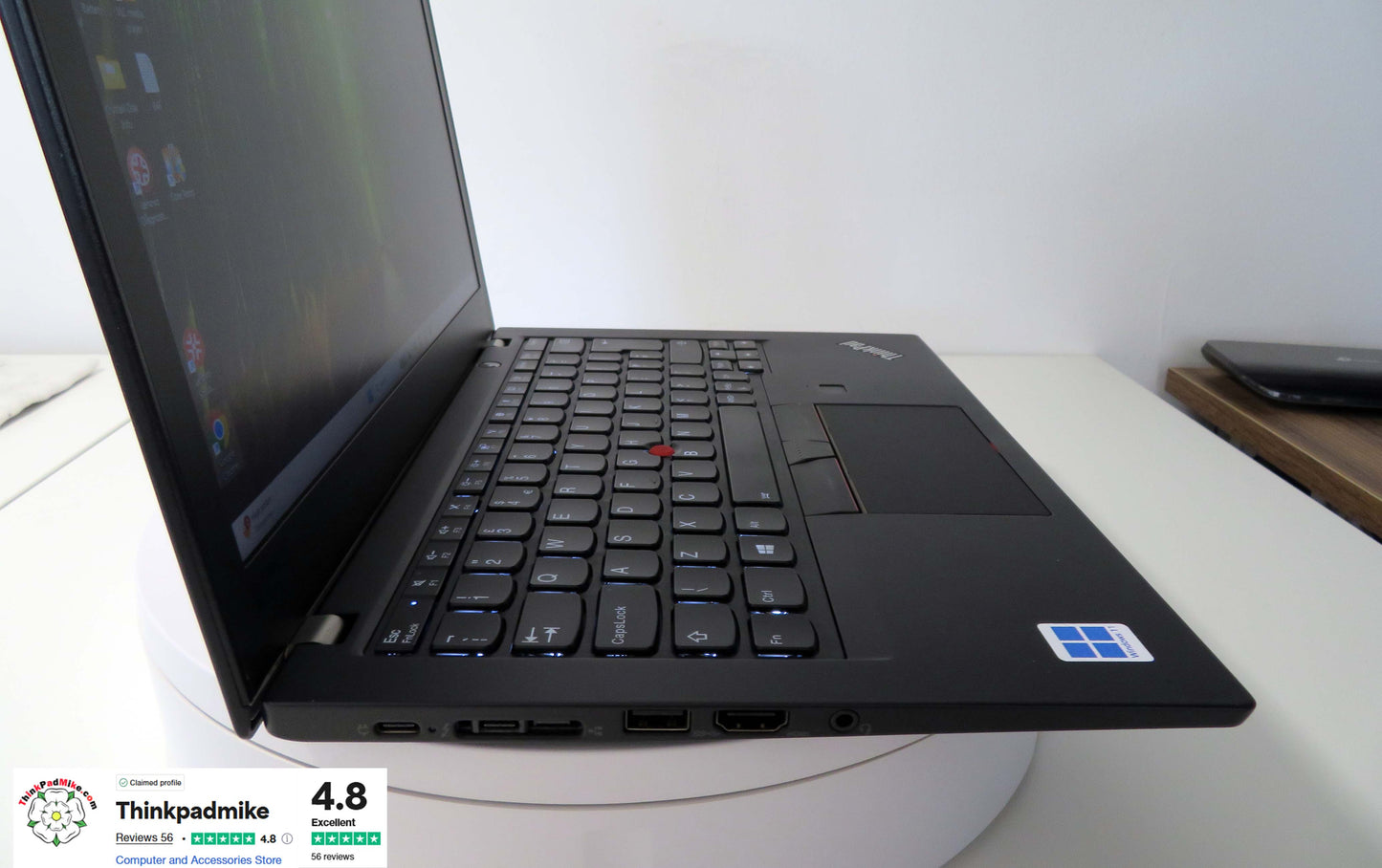 Lenovo ThinkPad x280 i7 8550U 1.8Ghz 8GB RAM 250GB SSD IPS Screen Backlit Keyboard WIN11 (846)