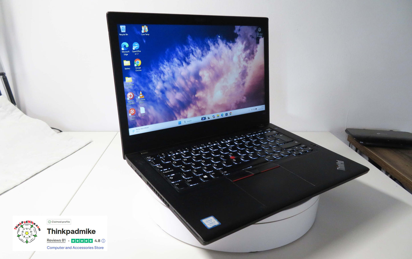 Lenovo ThinkPad T480 i7 8550U 32GB RAM 256GB SSD IPS SCREEN (1307)