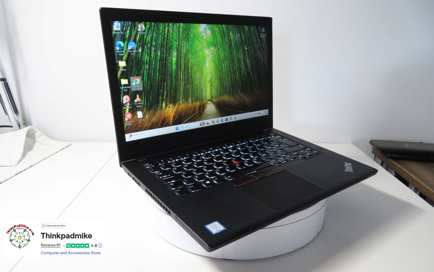 Lenovo ThinkPad T480 i7 8650U 16GB RAM 256GB SSD IPS SCREEN B\L KB (1322)