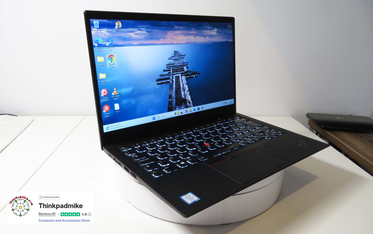 Lenovo ThinkPad x1 Carbon 6th Gen i7 8650U 1.9Ghz 16GB RAM 256GB SSD IPS Screen B\LKB (1315)