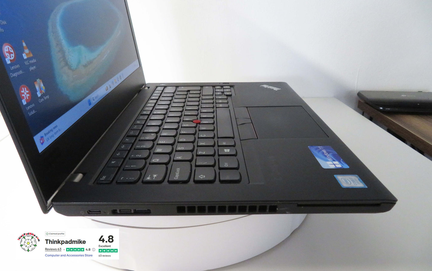 Lenovo ThinkPad T480 i7 8550U 16GB RAM 256GB SSD IPS SCREEN (1196)