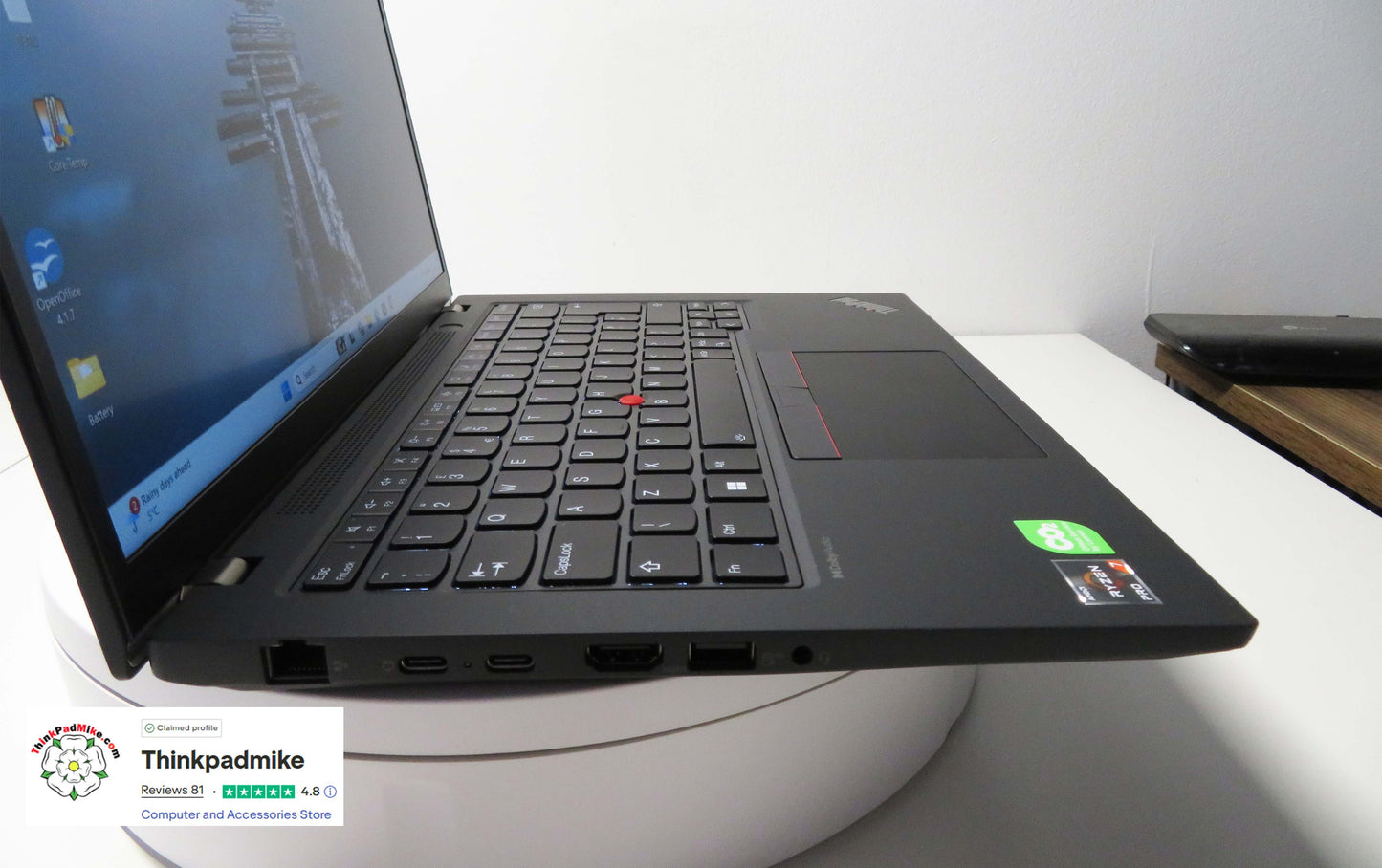 Lenovo ThinkPad T14 AMD Ryzen 7 Pro 8 CORE 32GB RAM 256GB SSD IPS WUXGA SCREEN B\LKB (1310)