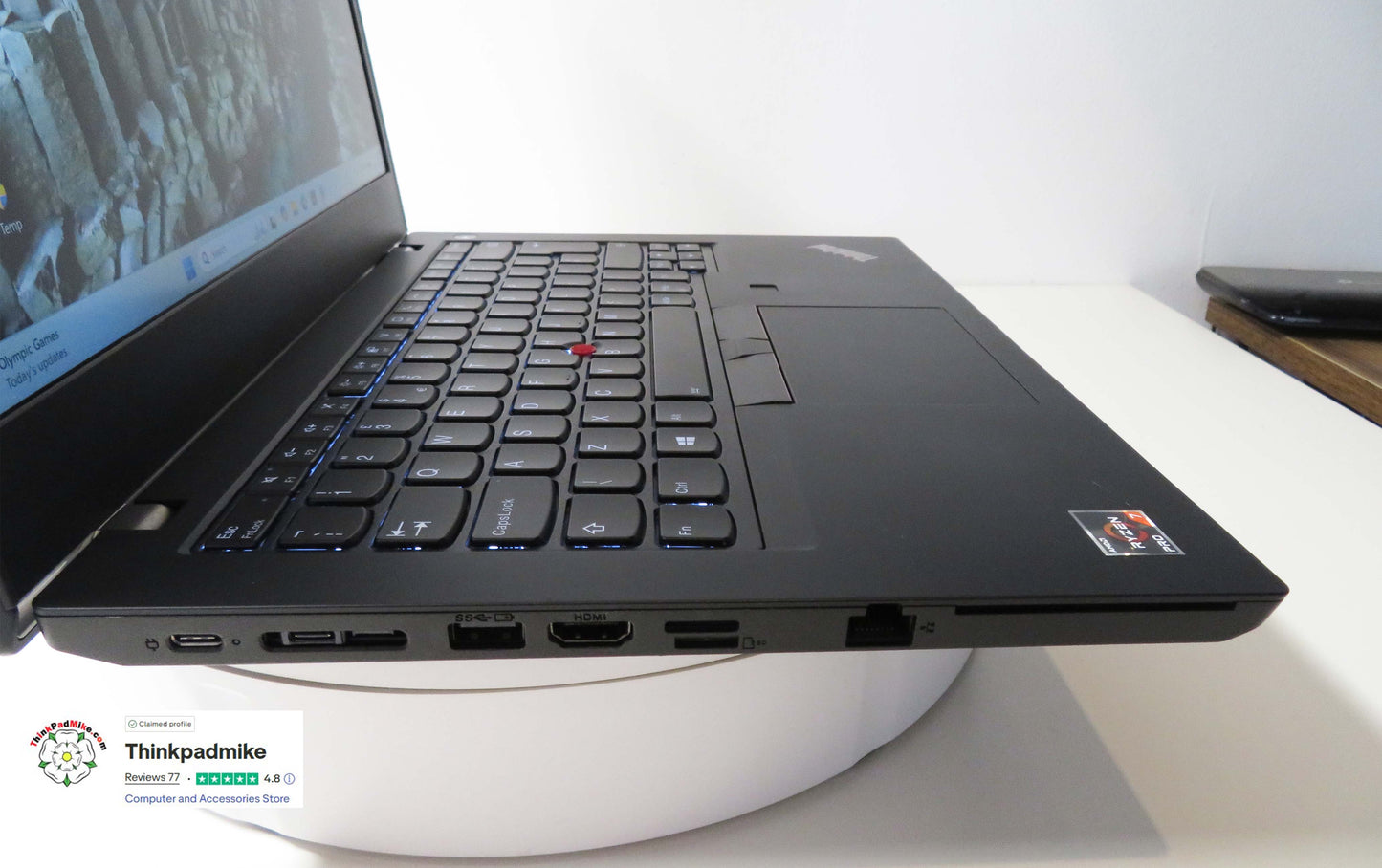 Lenovo ThinkPad L14 AMD Ryzen 7 Pro 8 CORE 24GB RAM 256GB SSD IPS FHD SCREEN (1292)