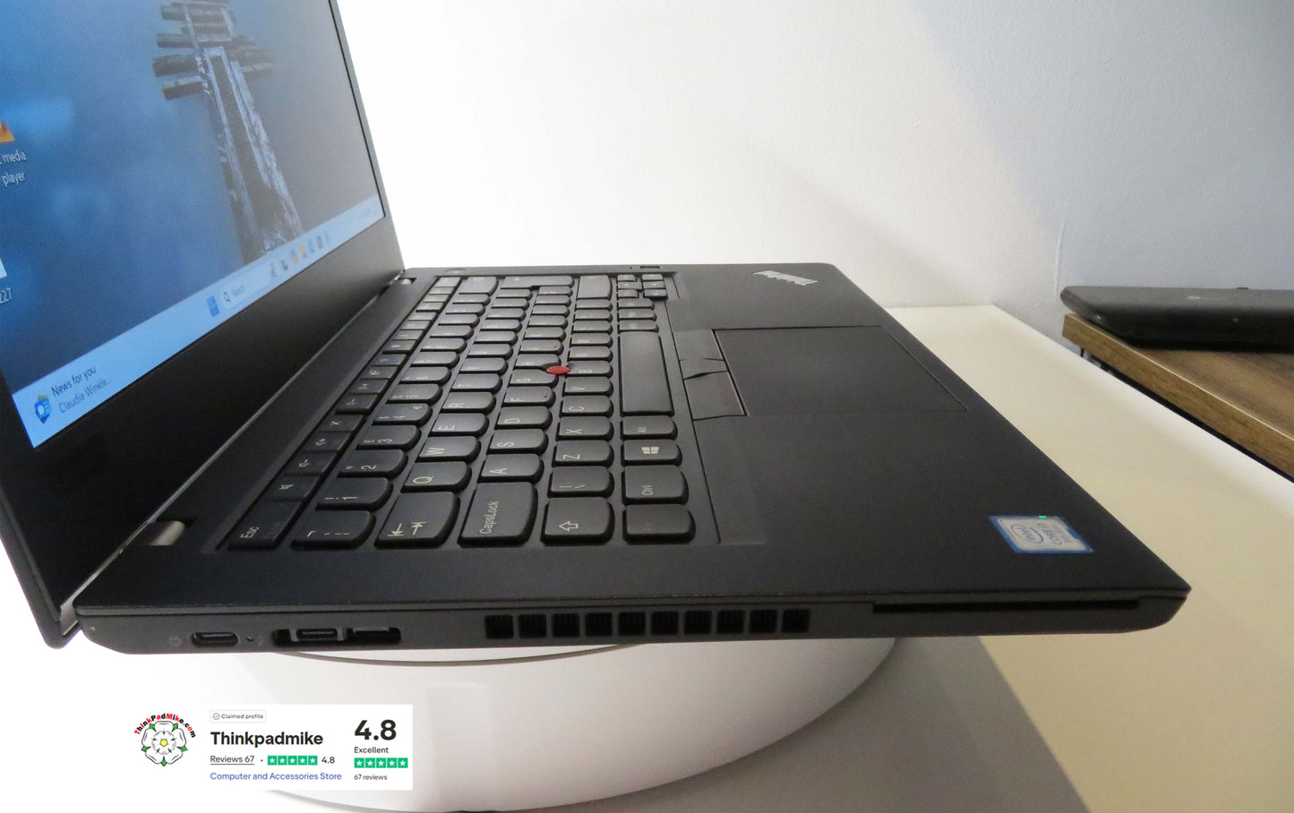 Lenovo ThinkPad T480 i7 8550U 16GB RAM 256GB SSD IPS SCREEN (1227)