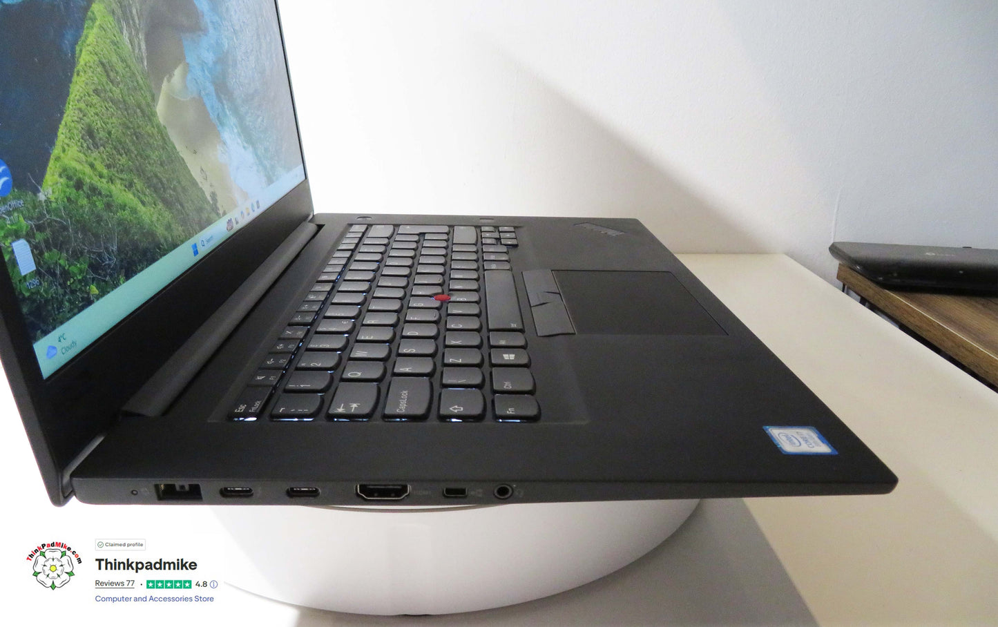 Lenovo ThinkPad P1  i7 *6 CORE* 8750H 2.2Ghz 32GB RAM 512GB SSD IPS B\L KB NVIDIA P1000 (1296)