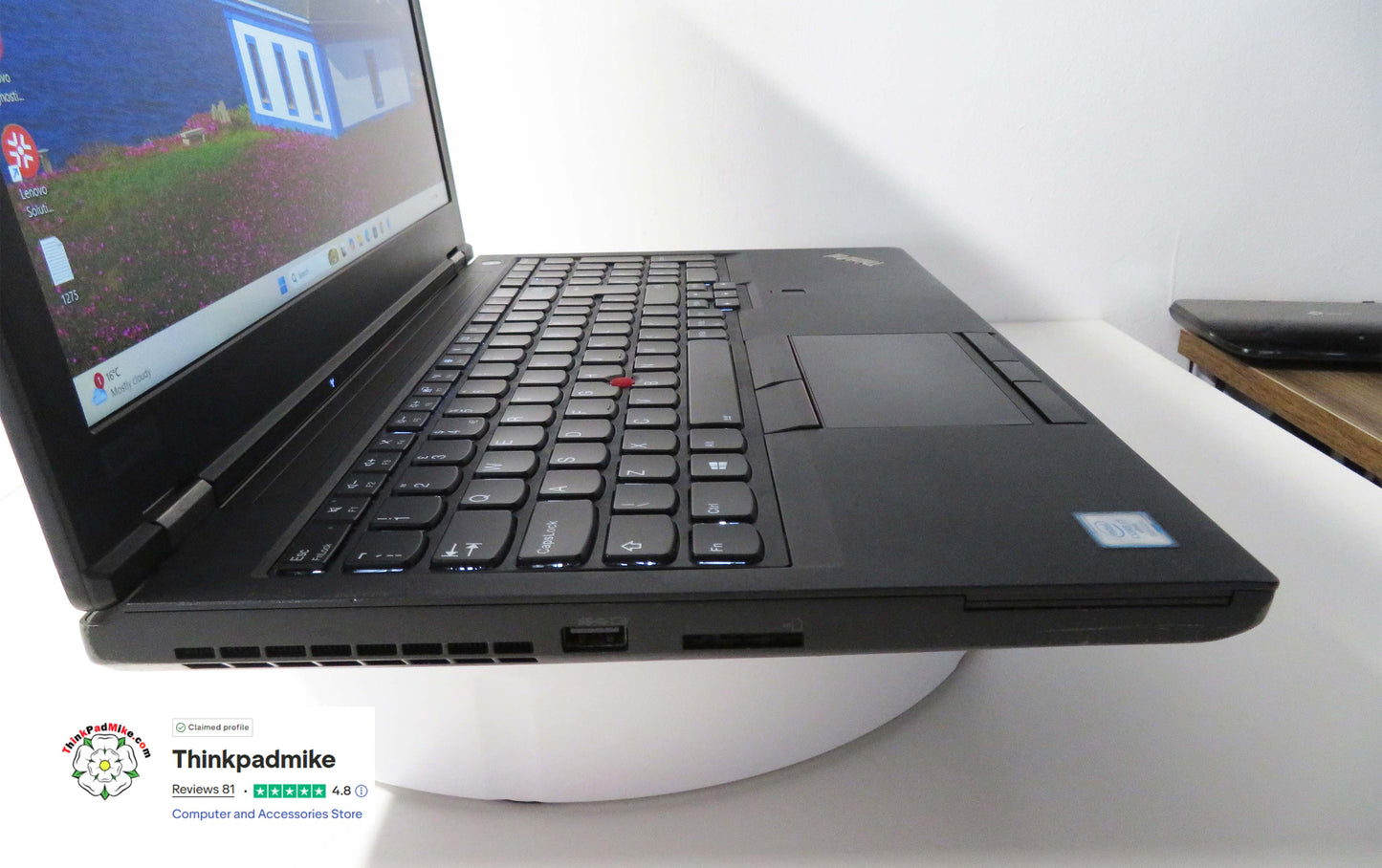Lenovo ThinkPad P52 i7 *6 CORE* 8850H 2.6Ghz 32GB RAM 512GB SSD IPS B\L KB NVIDIA P1000 (1275)