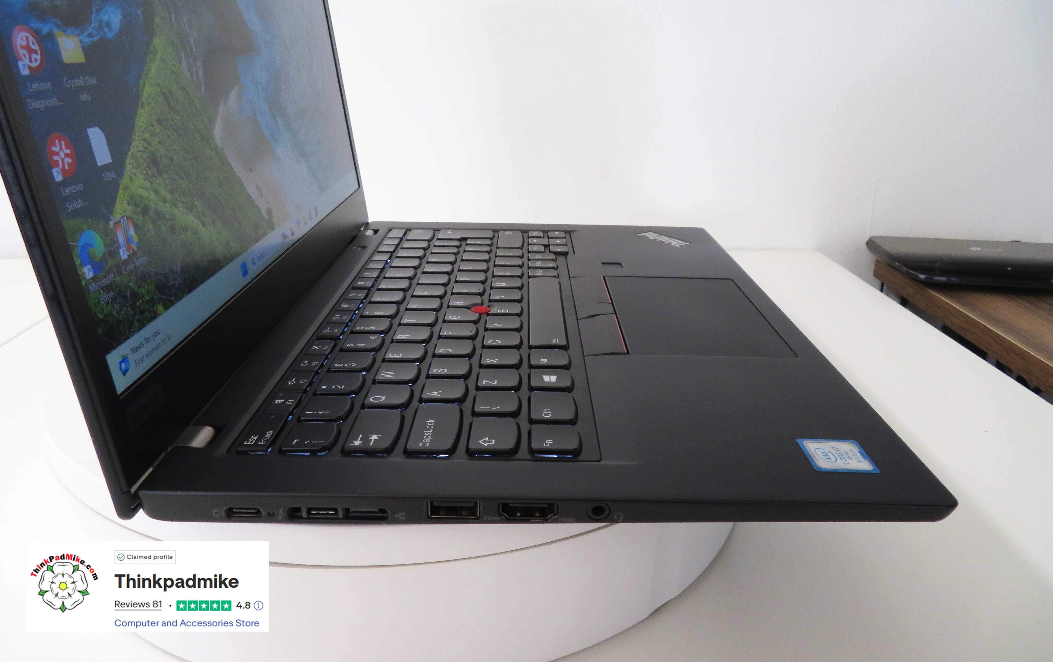 Lenovo ThinkPad x390 i7 1.9Ghz 8665U 16GB RAM 512GB SSD IPS TOUCH