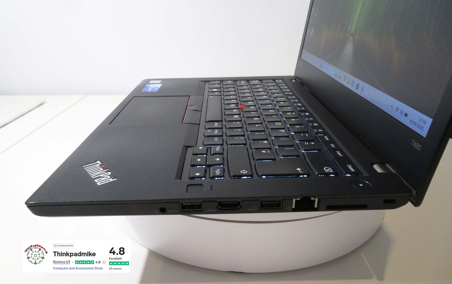 Lenovo ThinkPad T480 i7 8550U 32GB RAM 2 x256GB SSDs IPS SCREEN B\L KB (1197)