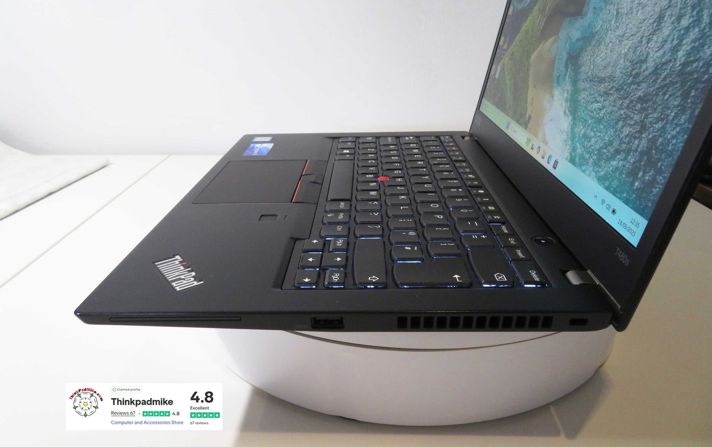 Lenovo ThinkPad T480s i7 8650U 16GB RAM 256GB SSD IPS WQHD SCREEN B\L KB (1204)