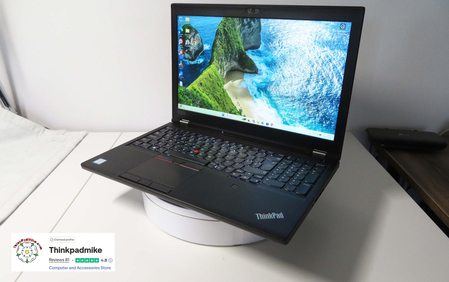 Lenovo ThinkPad P52 i7 *6 CORE* 8850H 2.6Ghz 32GB RAM 512GB SSD IPS B\L KB NVIDIA P1000 (1313)