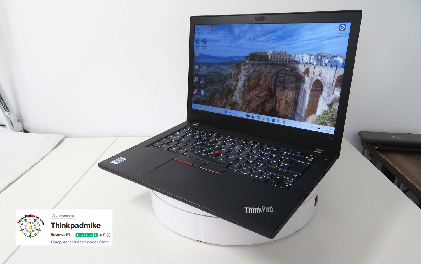 Lenovo ThinkPad T480 i7-8550U 16GB 512GB SSD (2x256GB) 14" FHD Backlit (1333)