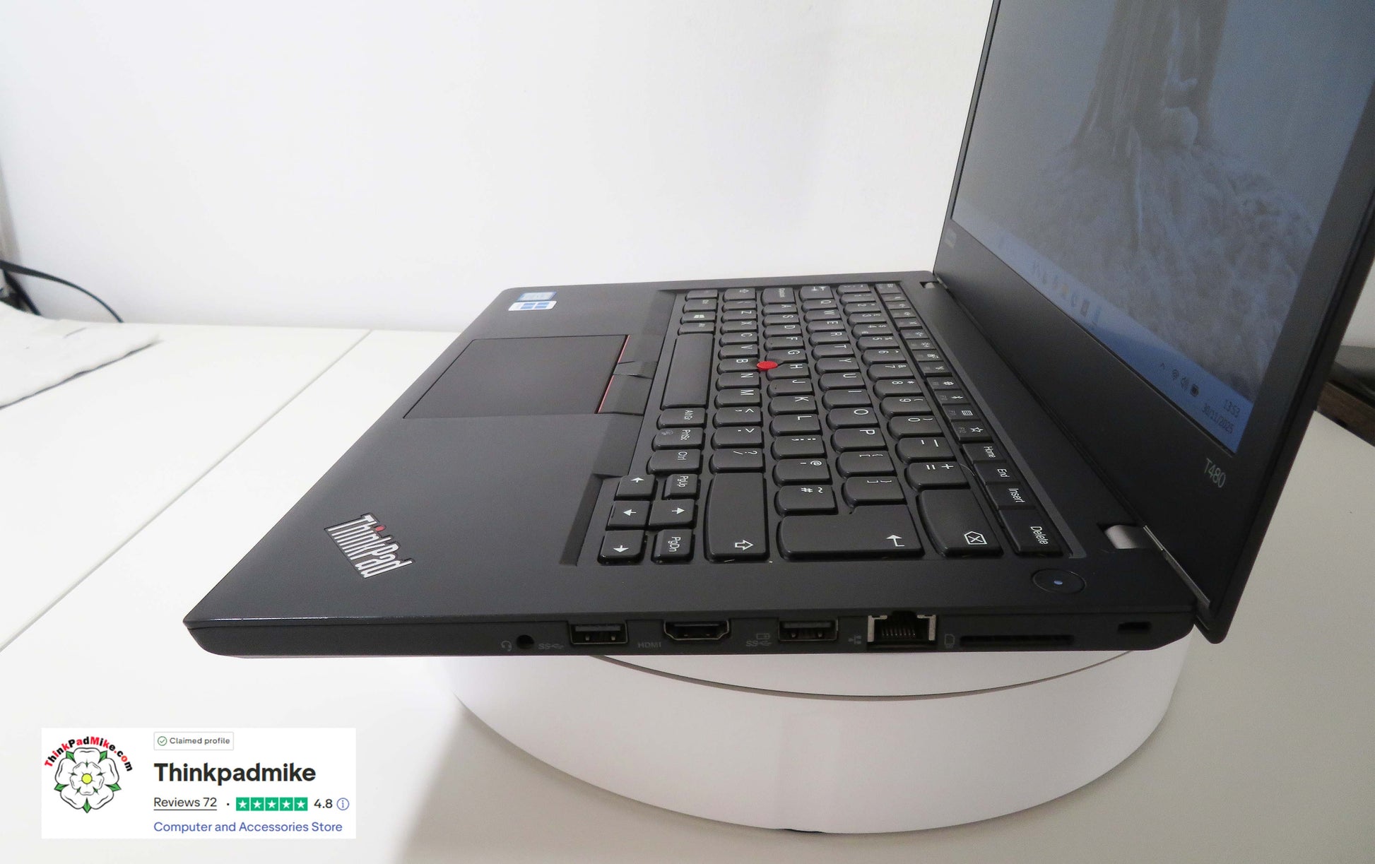 ThinkPad T480 right side ports - USB-C Thunderbolt 3