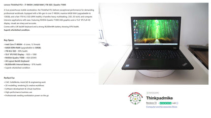 Lenovo ThinkPad P53 15.6-inch mobile workstation